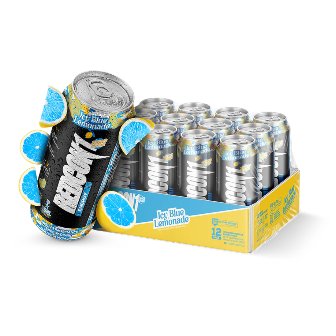 Redcon1 Energy Drink 473ml Icy Blue Lemonade - 12 Pack