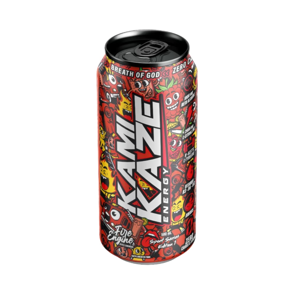 Kamikaze Energy RTD 500ml Fire Engine Raspberry Lemonade - 12 Pack