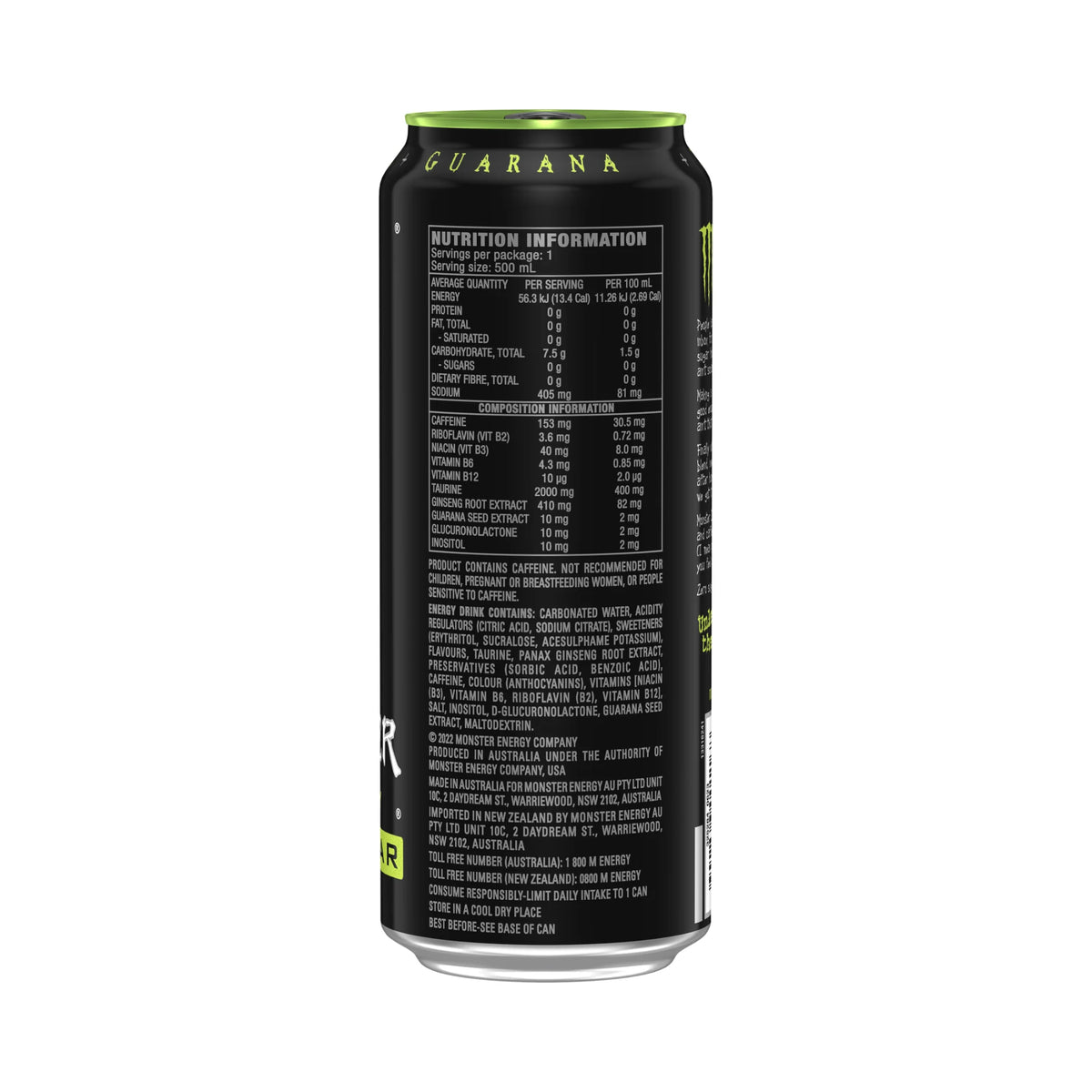 Monster Energy Zero Sugar 500ml - 24 Pack