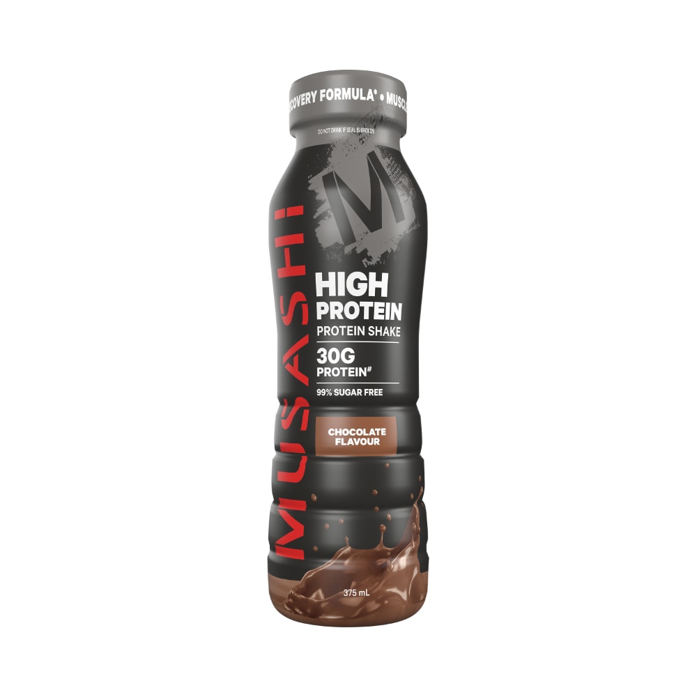 Musashi High Protein Shake 375ml Chocolate - 6 Pack