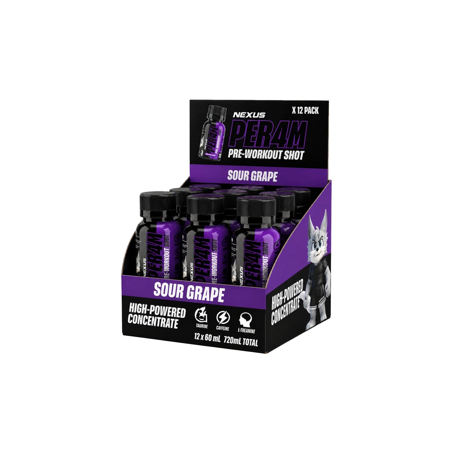 NEXUS Per4m Shot Sour Grape - 12 Pack