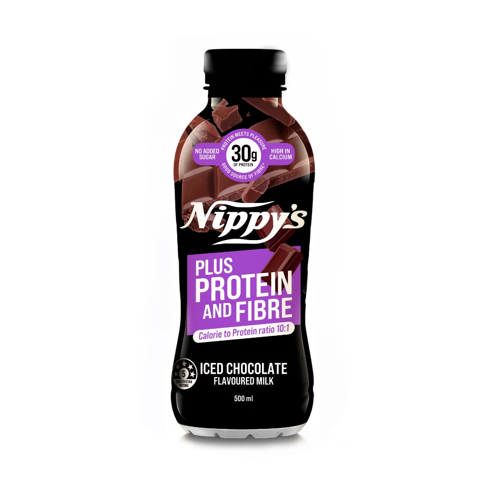 Nippy's Plus Protein and Fibre Shake 500ml Iced Chocolate - 12 Pack