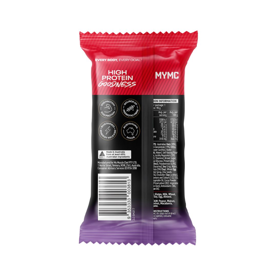 My Muscle Chef Oat Slice 90g Chocolate & Almond - 12 Pack
