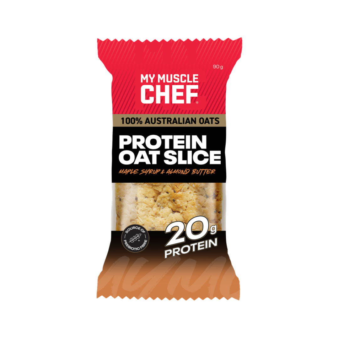My Muscle Chef Oat Slice 90g Maple Syrup & Almond Butter - 12 Pack