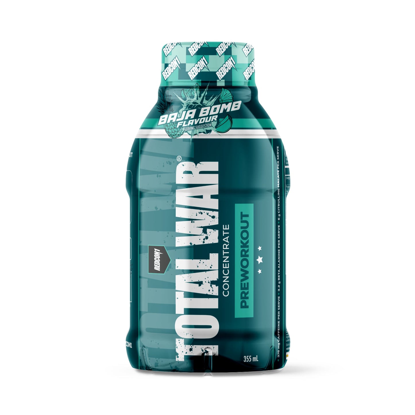 TOTAL WAR Pre Workout Concentrate RTD 355ml Baja Bomb - 12 Pack