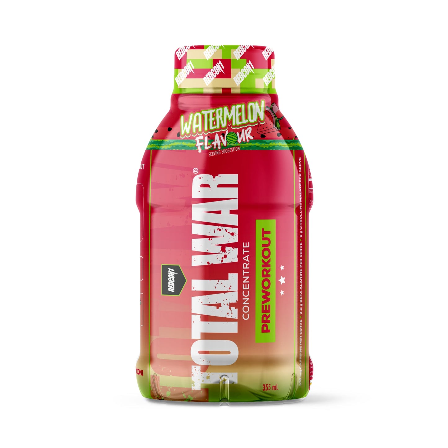 TOTAL WAR Pre Workout Concentrate RTD 355ml Watermelon - 12 Pack