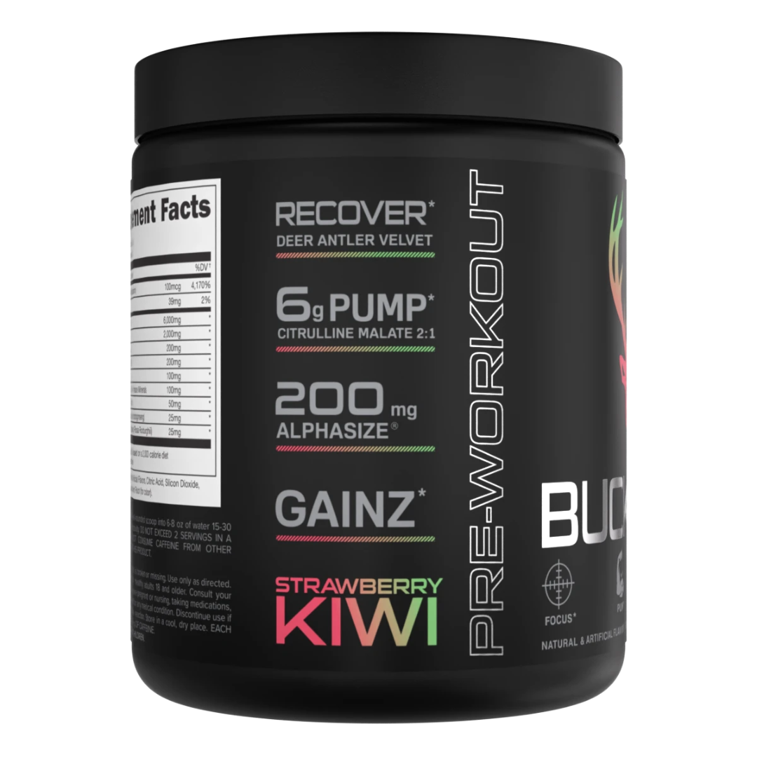 BUCKED UP Pre Workout 30 Strawberry Kiwi