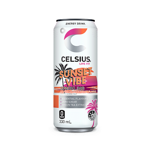 CELSIUS Sugar Free Energy Drink 330ml Sunset Vibe - 24 Pack