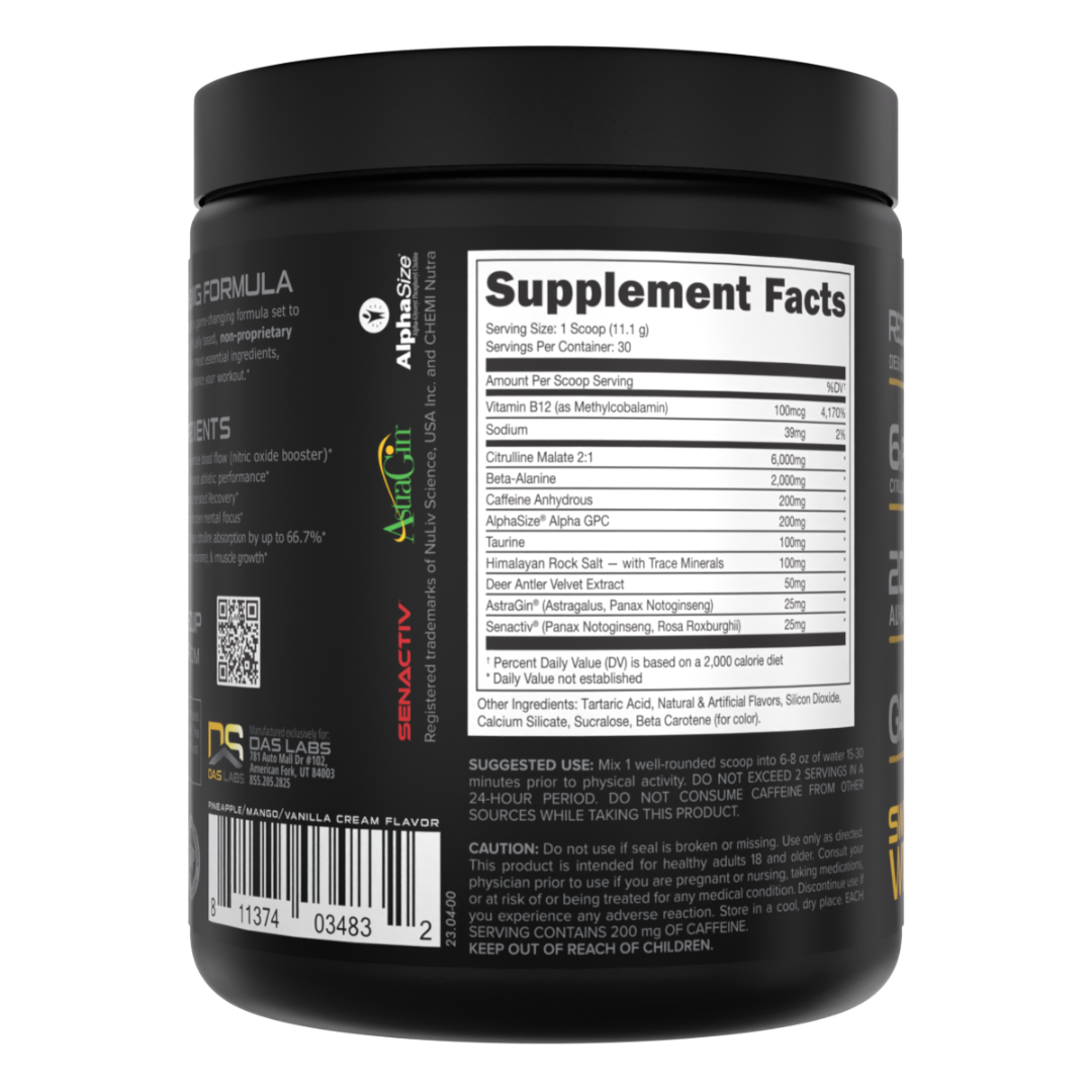 BUCKED UP Pre Workout 30 Serve Swole Whip