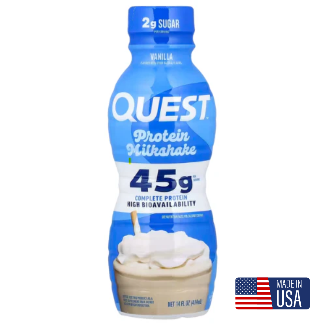 Quest 45g Protein Milkshake 414ml Vanilla - 12 Pack