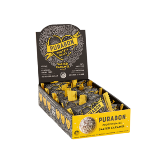 Purabon Protein Balls - 43g - Salted Caramel - 12 Pack
