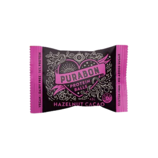 Purabon Protein Balls - 43g - Hazelnut Cacao - 12 Pack