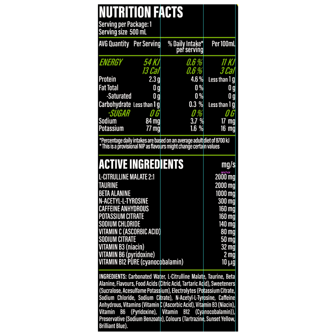 Kamikaze Energy RTD 500ml Apple Fizz - 12 Pack