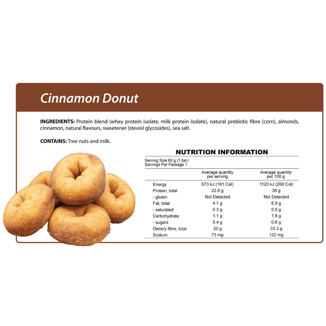 Smart Protein Bar 60g Cinnamon Donut - 12 Pack