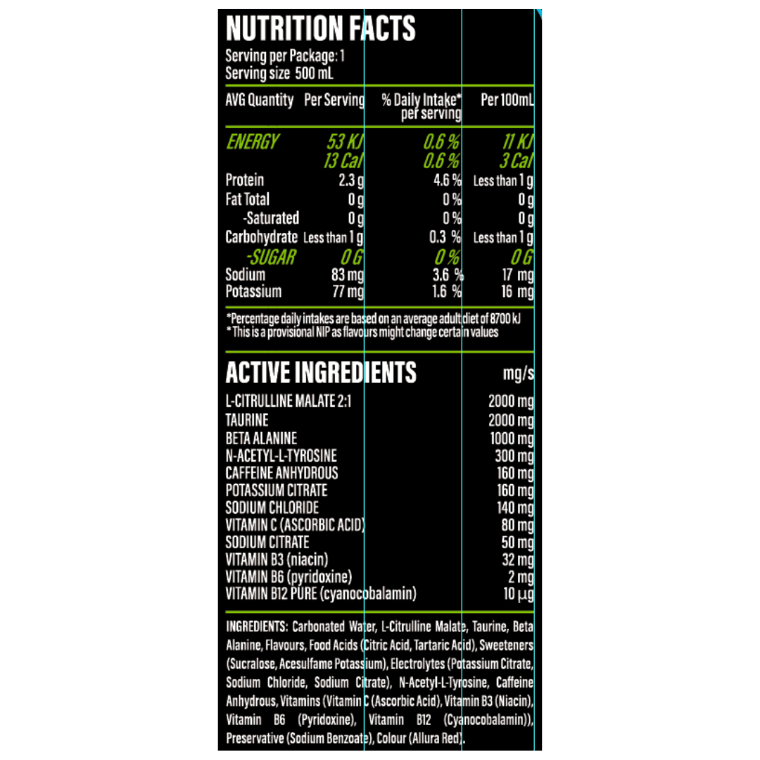 Kamikaze Energy RTD 500ml Creaming Soda - 12 Pack