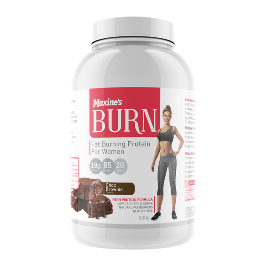 MAXINE'S Burn Protein 500g Choc Fudge Brownie CLEARANCE