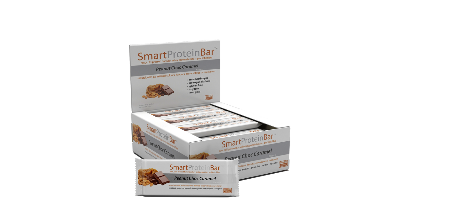 Smart Protein Bar 60g Peanut Choc Caramel - 12 Pack