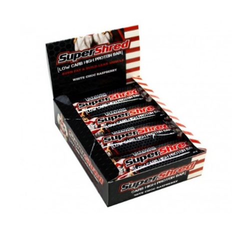 MAX'S Supershred Bar - White Choc Raspberry - 60g - 12 Pack