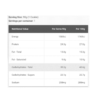 MAX'S Muscle Meal Cookie - 90g - Choc Peanut Butter - 12 Pack