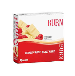 MAXINE'S Burn Bar - 40g - White Choc Raspberry - 12 Pack