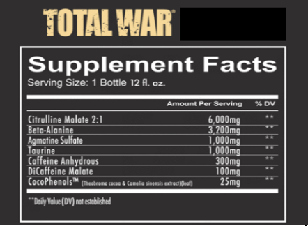 TOTAL WAR Pre Workout RTD - 355ml - Orange Crush - 12 Pack