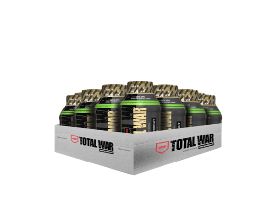 TOTAL WAR Pre Workout RTD - 355ml - Green Apple - 12 Pack