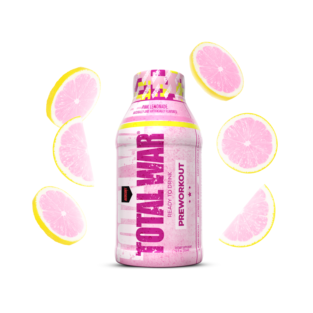 TOTAL WAR Pre Workout RTD 355ml Pink Lemonade - 12 Pack
