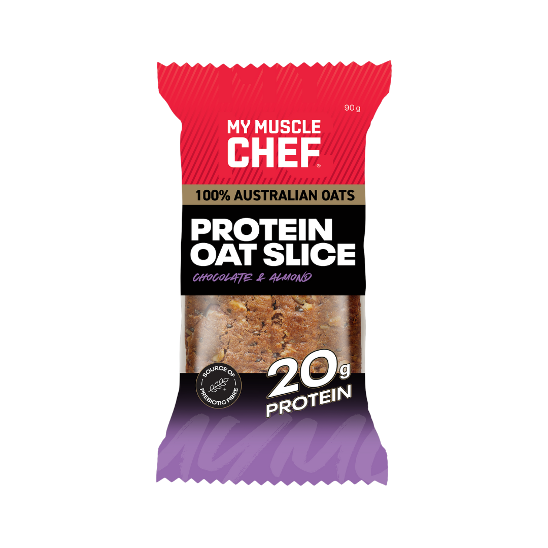 My Muscle Chef Oat Slice 90g Chocolate & Almond - 12 Pack