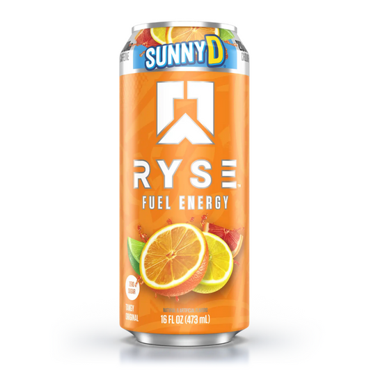 RYSE Fuel Energy Drink 473ml Sunny D Tangy Original - 12 pack