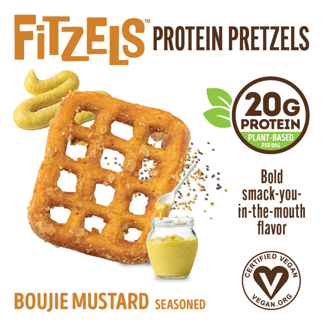 Lenny & Larry's Fitzels Protein Pretzels 84g Boujie Mustard - 8 Pack