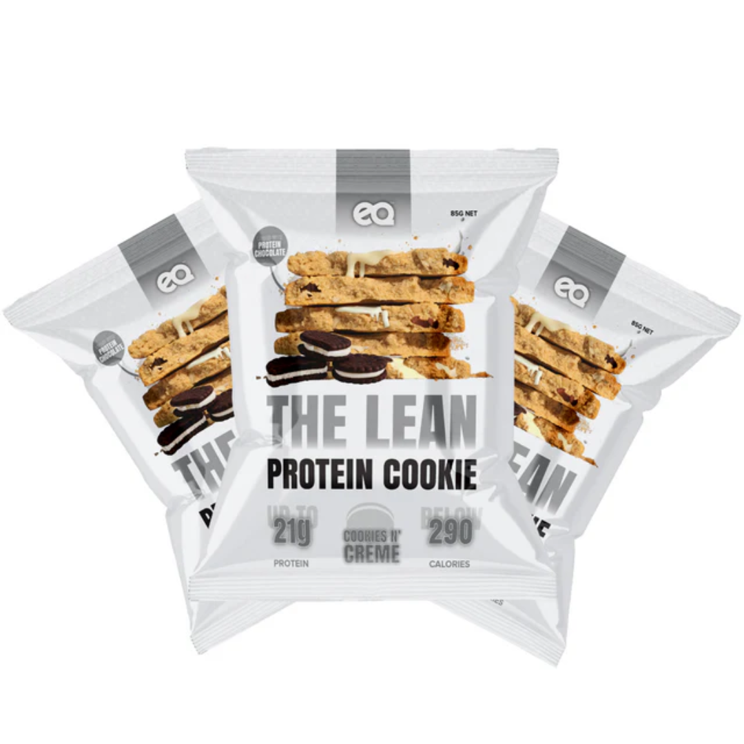 NEW EQ Lean Protein Cookie 85g Cookies N Creme - 12 Pack
