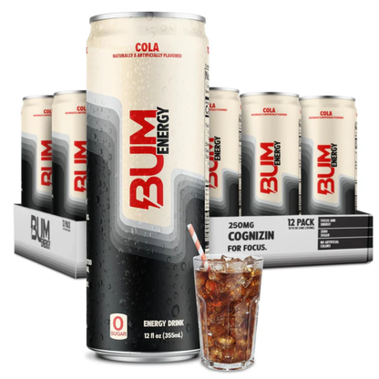 BUM Energy Drink RTD 355ml Cola - 12 Pack