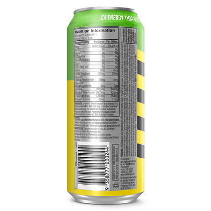 C4 Carbonated RTD 473ml - Twisted Limeade - 12 Pack