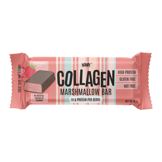 ATP Science Noway Collagen Protein Marshmallow Bar 45g Strawberry - 12 Pack