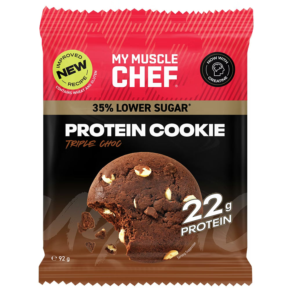 My Muscle Chef Protein Cookie 92g Triple Choc - 12 Pack