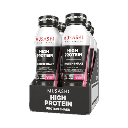 Musashi High Protein Shake 375ml Strawberry - 6 Pack