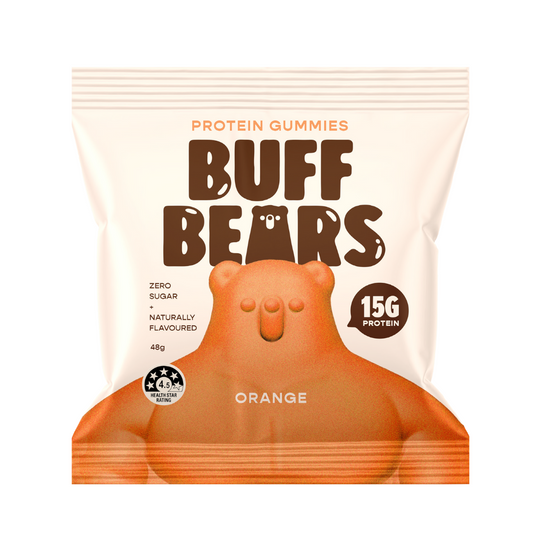 BUFF BEARS Protein Gummies 48g Orange - 12 Pack