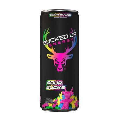Bucked Up Energy Drink 355ml Sour Bucks - 12 Pack