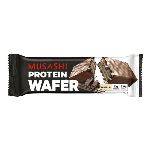 Musashi Wafer Bar - 40g - Vanilla - 12 Pack