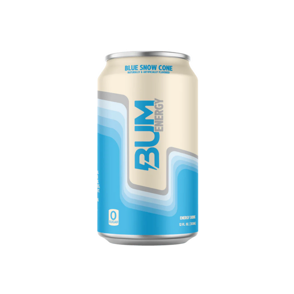 BUM Energy Drink RTD 355ml Blue Snow Cone - 12 Pack – Fitness Vending