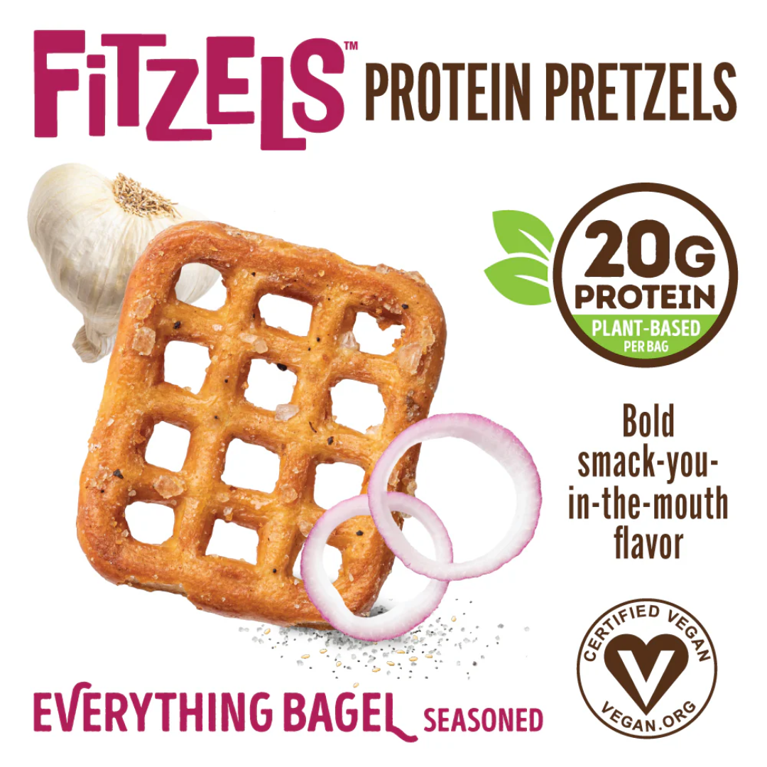 Lenny & Larry's Fitzels Protein Pretzels 84g Everything Bagel - 8 Pack