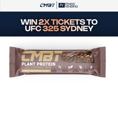 CMBT plant protein choc layered 50g bar chocolate fudge 12 pack
