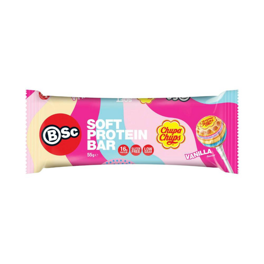 BSc x Chupa Chup Soft Protein Bar 55g Vanilla - 12pack