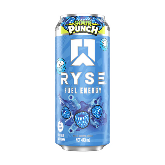 RYSE Fuel Energy Drink 473ml Sour Punch Blue Raspberry - 12 pack