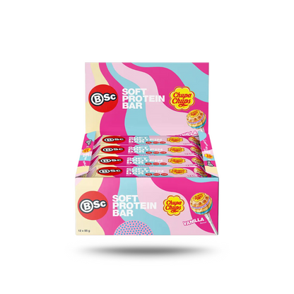 BSc x Chupa Chup Soft Protein Bar 55g Vanilla - 12pack