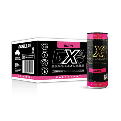 Gorilla X Labs BURN RTD 355ml Raspberry - 12 Pack