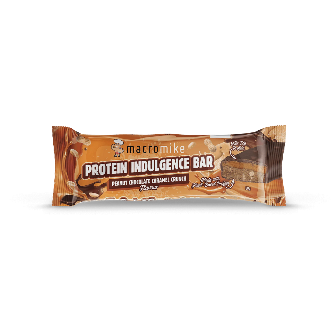 Macro Mike Protein Indulgence Bar Peanut Choc Caramel Crunch 50g - 12 Pack
