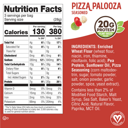 Lenny & Larry's Fitzels Protein Pretzels 84g Pizza Palooza - 8 Pack