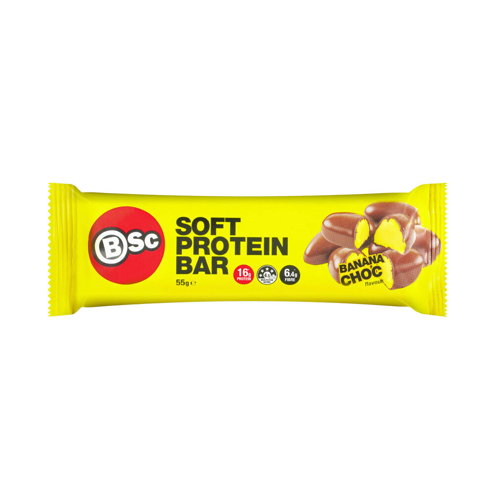 BSc Soft Protein Bar 55g Banana Choc - 12 Pack