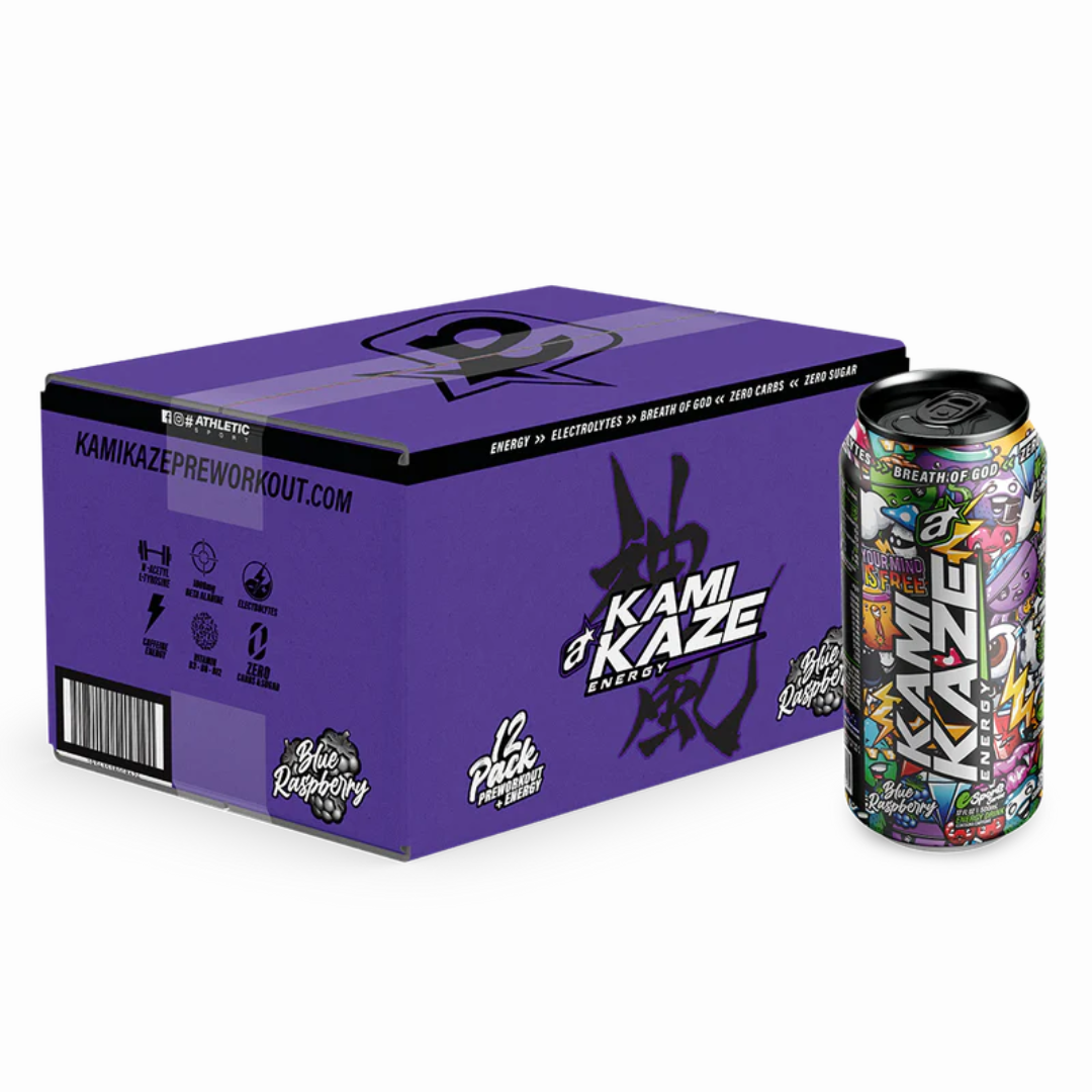 Kamikaze Energy RTD 500ml Blue Raspberry - 12 Pack